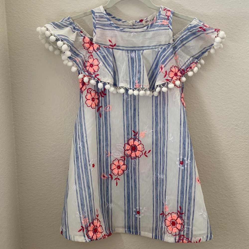 Cold shoulder Pom dress